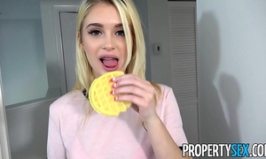 Propertysex - sexy miniature golden-haired legal age teenager copulates her roommate