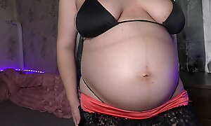 Accidental knocked up a big boobed college girl with my first creampie!   preggo belly - Milky Mari