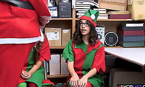Santas elves Elle Voneva and Latina Harmony Wonder became a little naughty