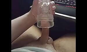 Quick clip of my clear fleshlight