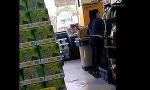 Candid Thick ass booty Latina cashier