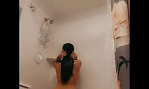 Nude in shower